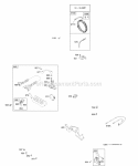Alternator Ignition Diagram and Parts List for 304447-0416-E1  Briggs and Stratton Engine